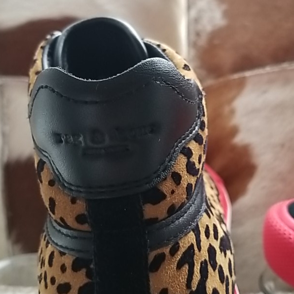 Rag & Bone Suede Leapard High Top Shoes - Picture 9 of 11